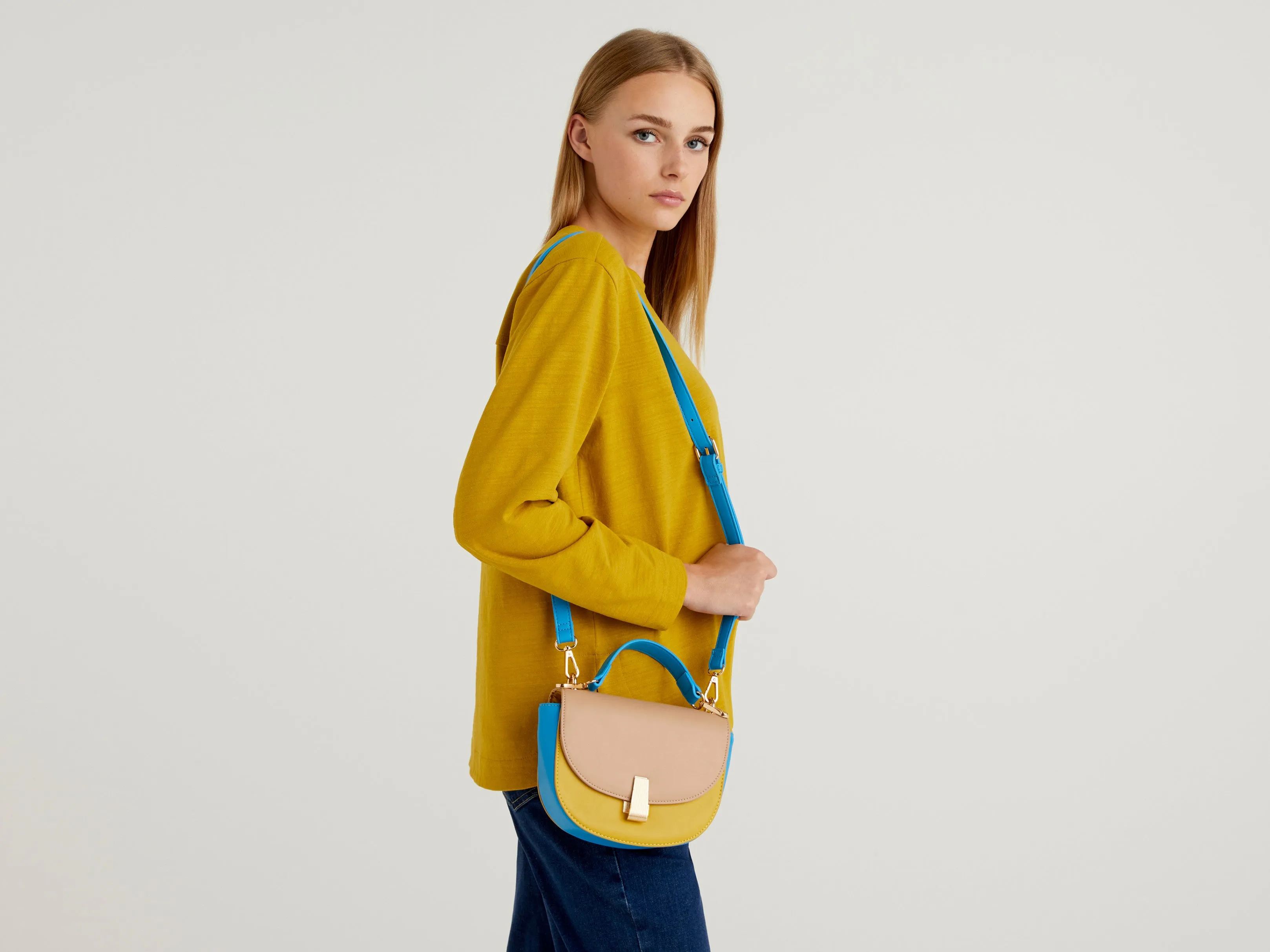 Womens Colourblock Side Cross Body Bag