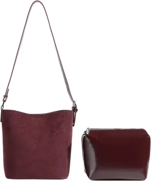 Womens Crossbody Bag PU Leather Shoulder Bag Messenger Bag Fashoin Bucket Bag Autumn Winter Shopping Dating Bag