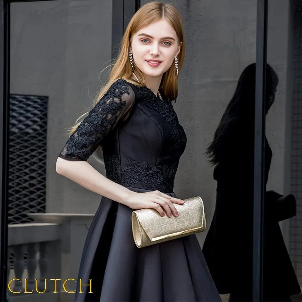 Womens Evening Clutch Bridal Prom Handbag shoulder bag Wedding Purse Party Bag 