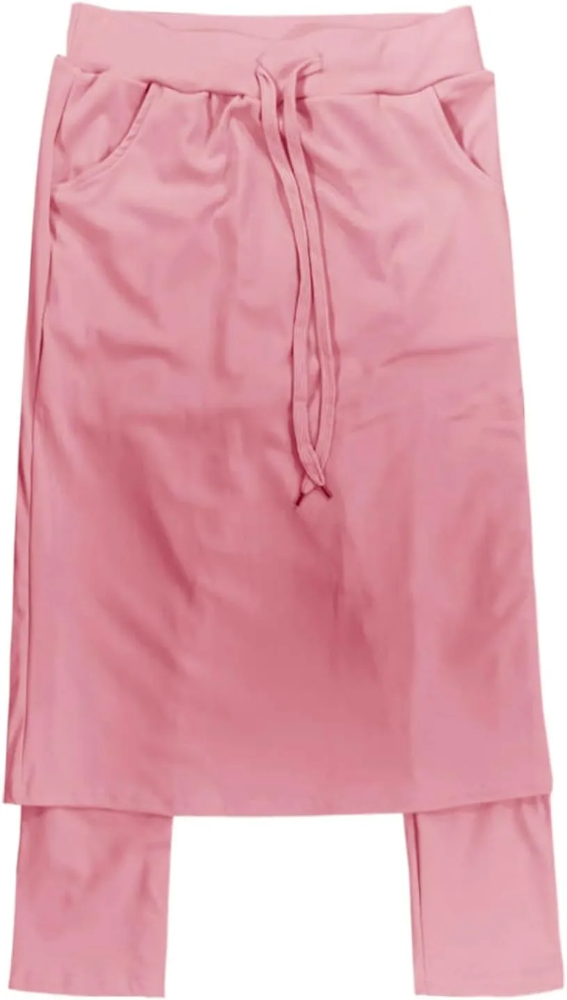 Womens Golf Skirts with Leggings Knee Length Tennis Skort with Pockets Stretchy Waisted Long Skorts 2025 Yoga Pants