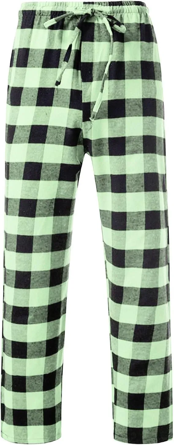 Womens Plaid Pajama Pants Sleepwear Loungewear High Waist Drawstring Long Pants Comfy Trousers Fall Fashion Clothes