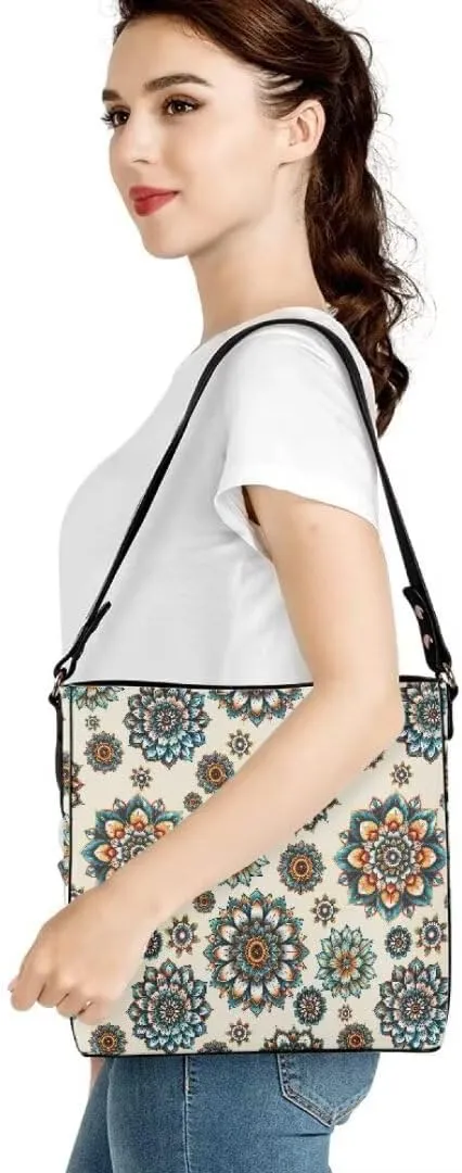 Womens Purses and Handbags Soft Cross Body Bag Bucket Bag Satchels Shopping Work Travel Bag with Multiple Pockets