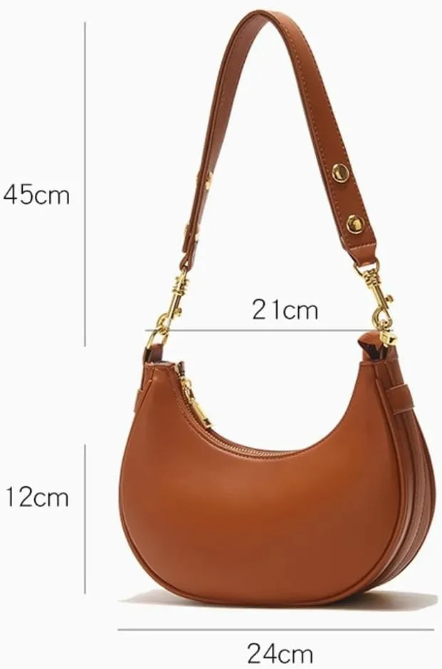 Women's Shoulder Bag Handbag PU Leather Underarm Purse Shopping Dating Traveling Top Handle Satchels 2024