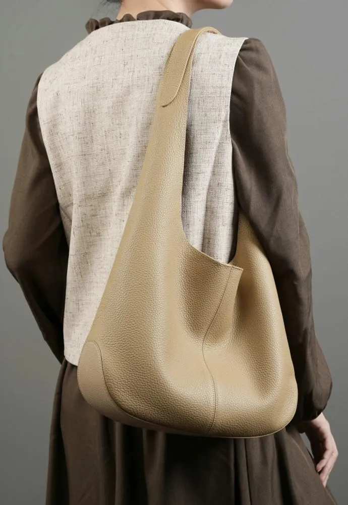 Womens Soft Genuine Leather Bucket Shoulder Bags Large Tote Purse Casual Handbags Trendy Top Handle Satchels 2pcs