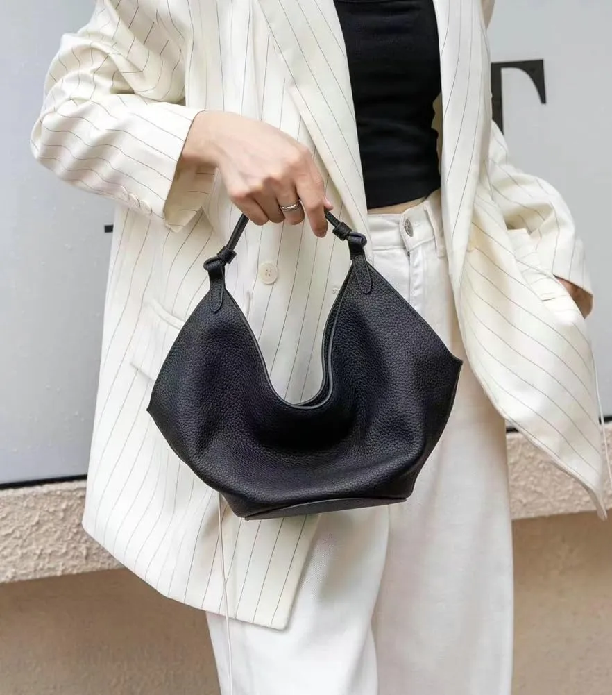 Womens Soft Genuine Leather Handbag Purse Small Shopping Crossbody Shoulder Bag Bucket Tote Bag Work Satchels