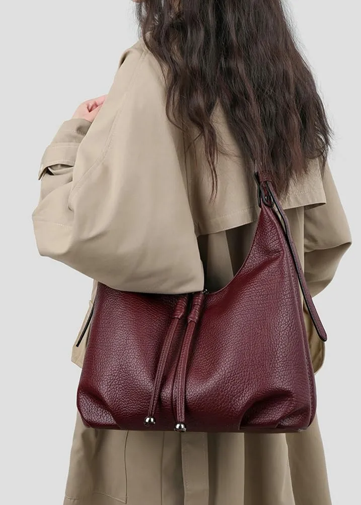 Womens Soft Vegan Leather Shoulder Crossbody Bag Large Dumpling Tote Purse Casual Retro Working Handbag Satchels