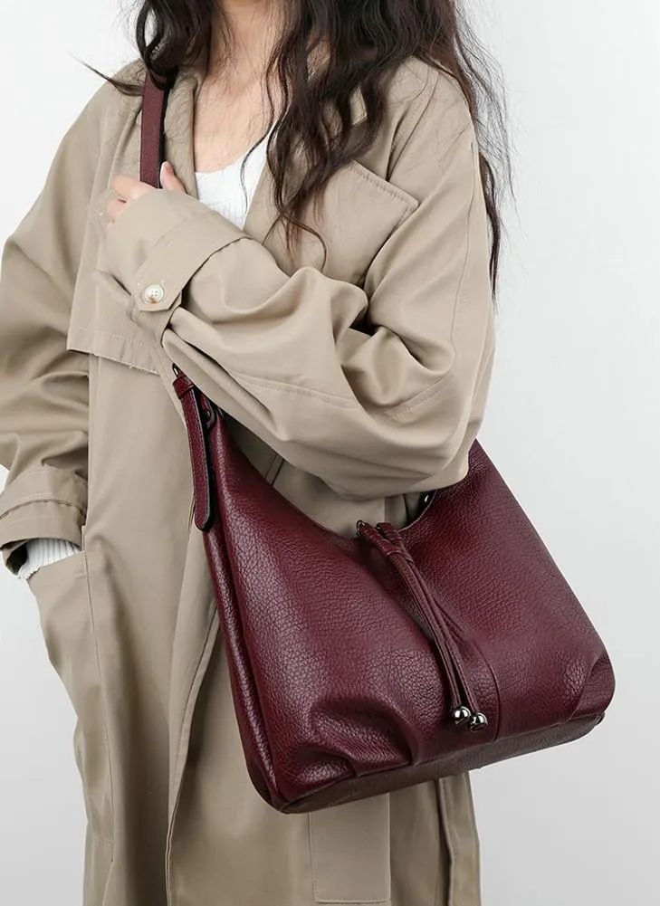 Womens Soft Vegan Leather Shoulder Crossbody Bag Large Dumpling Tote Purse Casual Retro Working Handbag Satchels