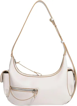 Womens Trendy Genuine Leather Shoulder Bag Small Y2k Dumpling Crossbody Tote Purse Handbags Designer Satchels 2025