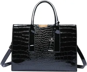Womens Trendy Working Tote Bags Large Vegan Leather Shoulder Crossbody Purse Handbags Crocodile Satchels 2025