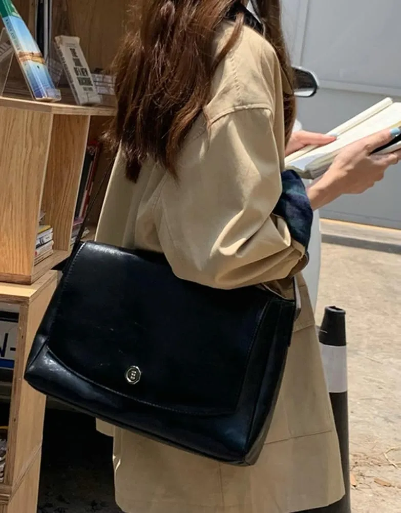 Womens Vintage Tote Bag Large Vegan Leather Crossbody Shoulder Purse Handbag Work Messenger Satchels Briefcase