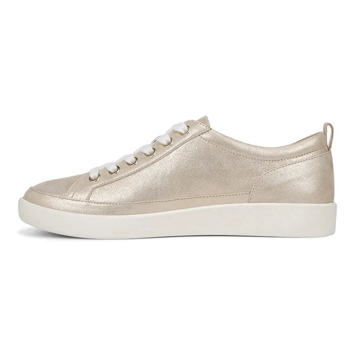Womens Vionic Winny Lace Up Sneaker in Gold