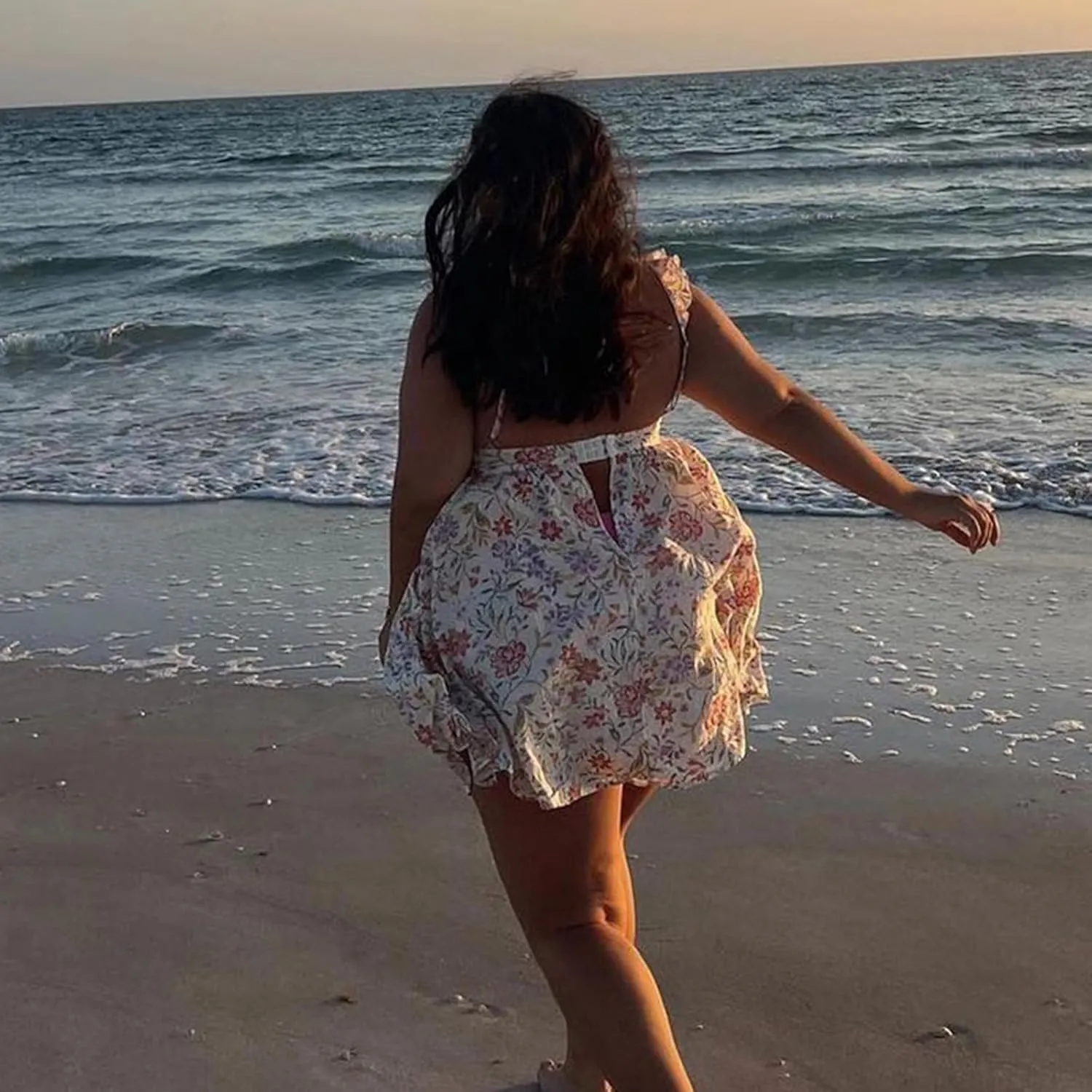 Women's Y2K Cami Mini Dress Spaghetti Strap Ruffle Short Floral/Solid Mini Babydoll Party Summer Beach Dress