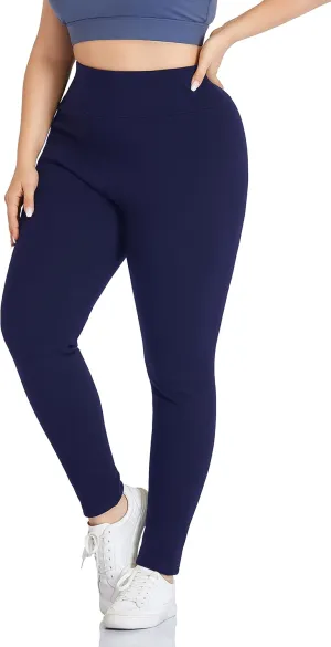 ZERDOCEAN Women's Plus Size High Waist Fleece Lined Leggings Winter Thermal Workout Yoga Pants