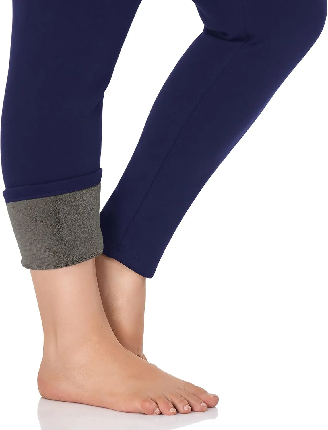 ZERDOCEAN Women's Plus Size High Waist Fleece Lined Leggings Winter Thermal Workout Yoga Pants
