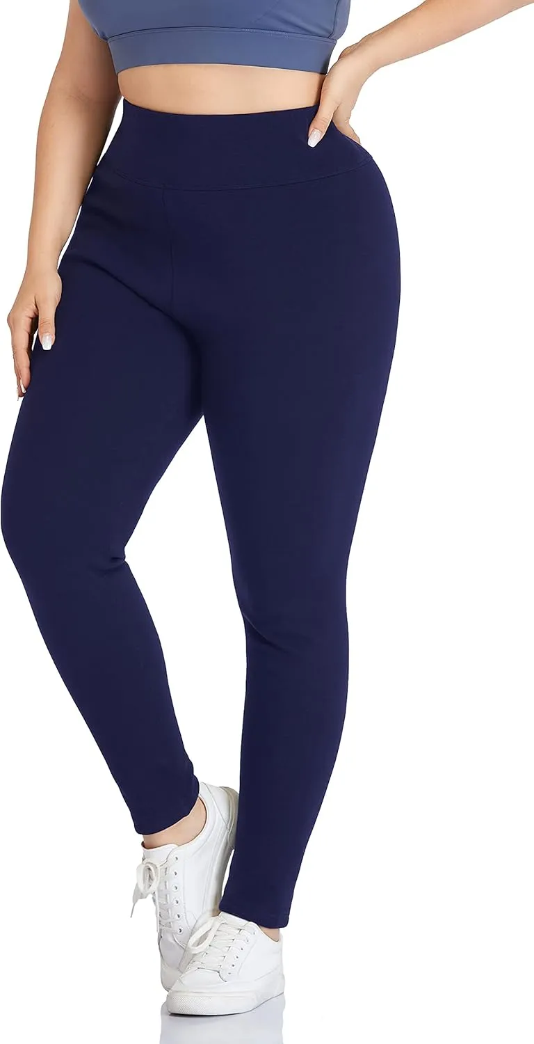 ZERDOCEAN Women's Plus Size High Waist Fleece Lined Leggings Winter Thermal Workout Yoga Pants