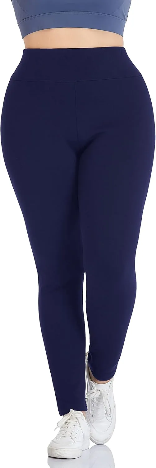 ZERDOCEAN Women's Plus Size High Waist Fleece Lined Leggings Winter Thermal Workout Yoga Pants